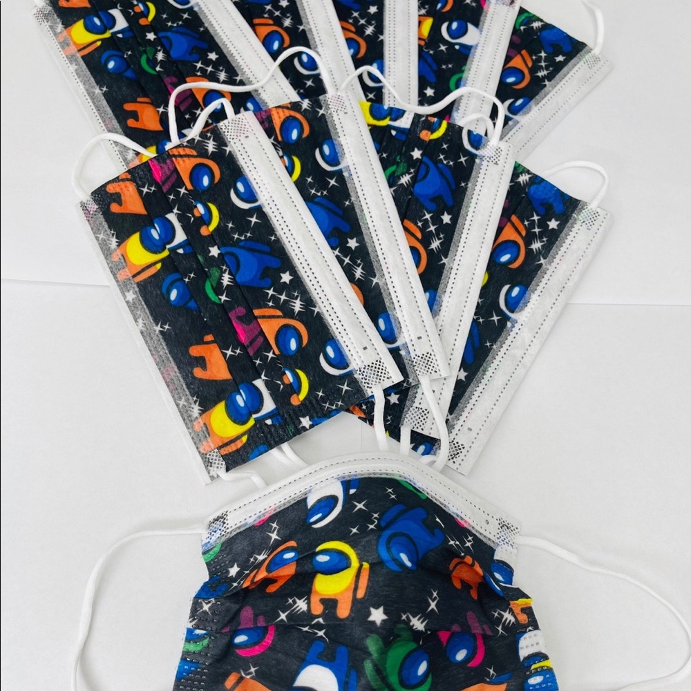 Kids Disposable Face Mask/Among Us Print